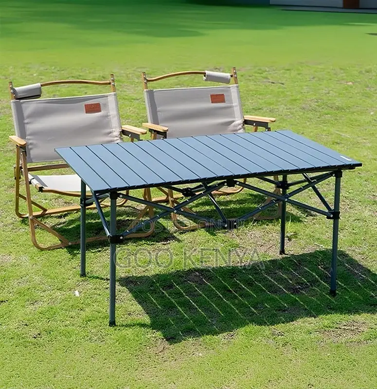 Camp Table; Weather-Resistant Metal Folding Camping Table