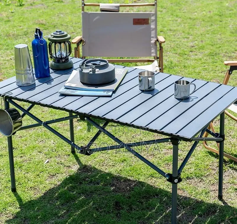 Camp Table; Weather-Resistant Metal Folding Camping Table