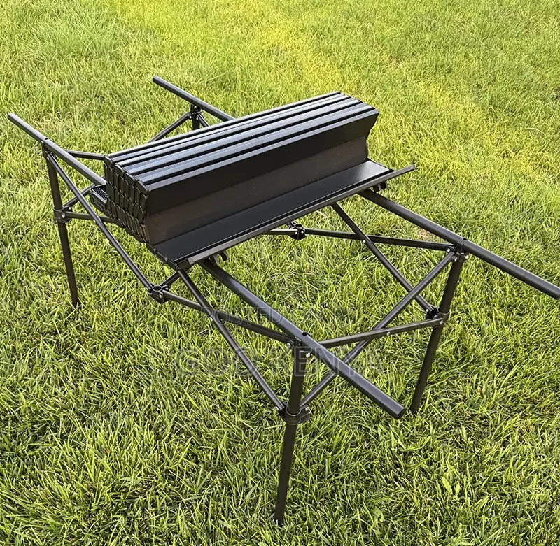 Camp Table; Weather-Resistant Metal Folding Camping Table