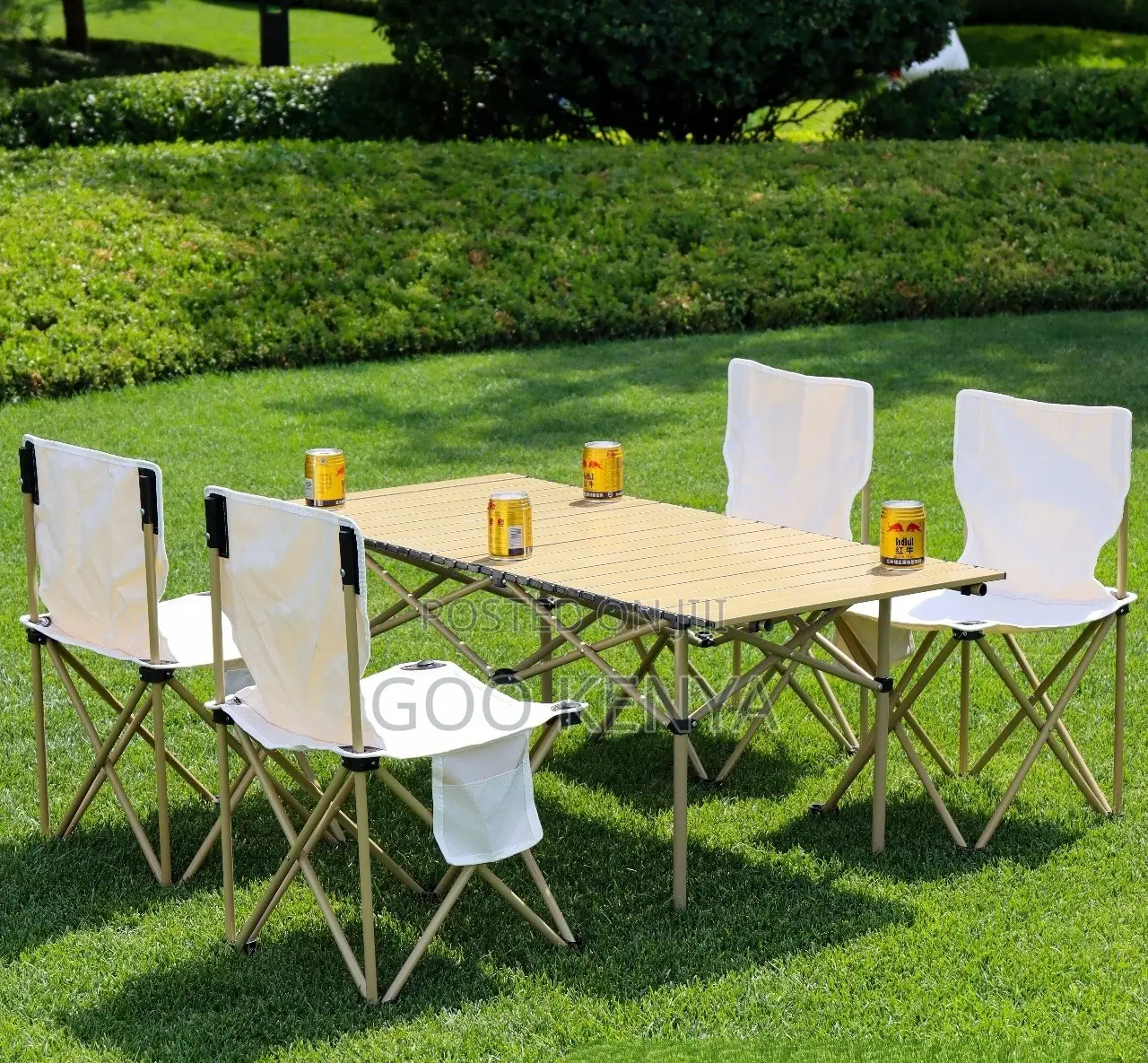 Camp Table; Weather-Resistant Metal Folding Camping Table