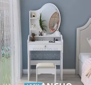 Vanity Set; Space Saving Minimalist Vanity Desk With Mirror