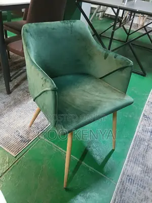 Dining Chair; Modern Upholstered Velvet Dining Chair With High Back