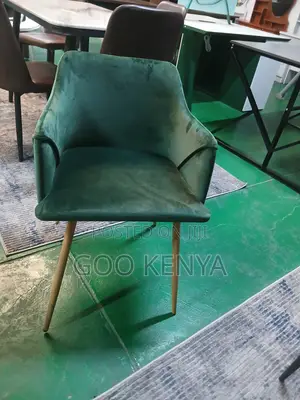 Dining Chair; Modern Upholstered Velvet Dining Chair With High Back