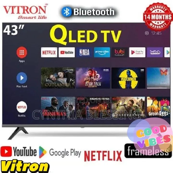 Vitron 43 Inch Smart Android Tv Qled