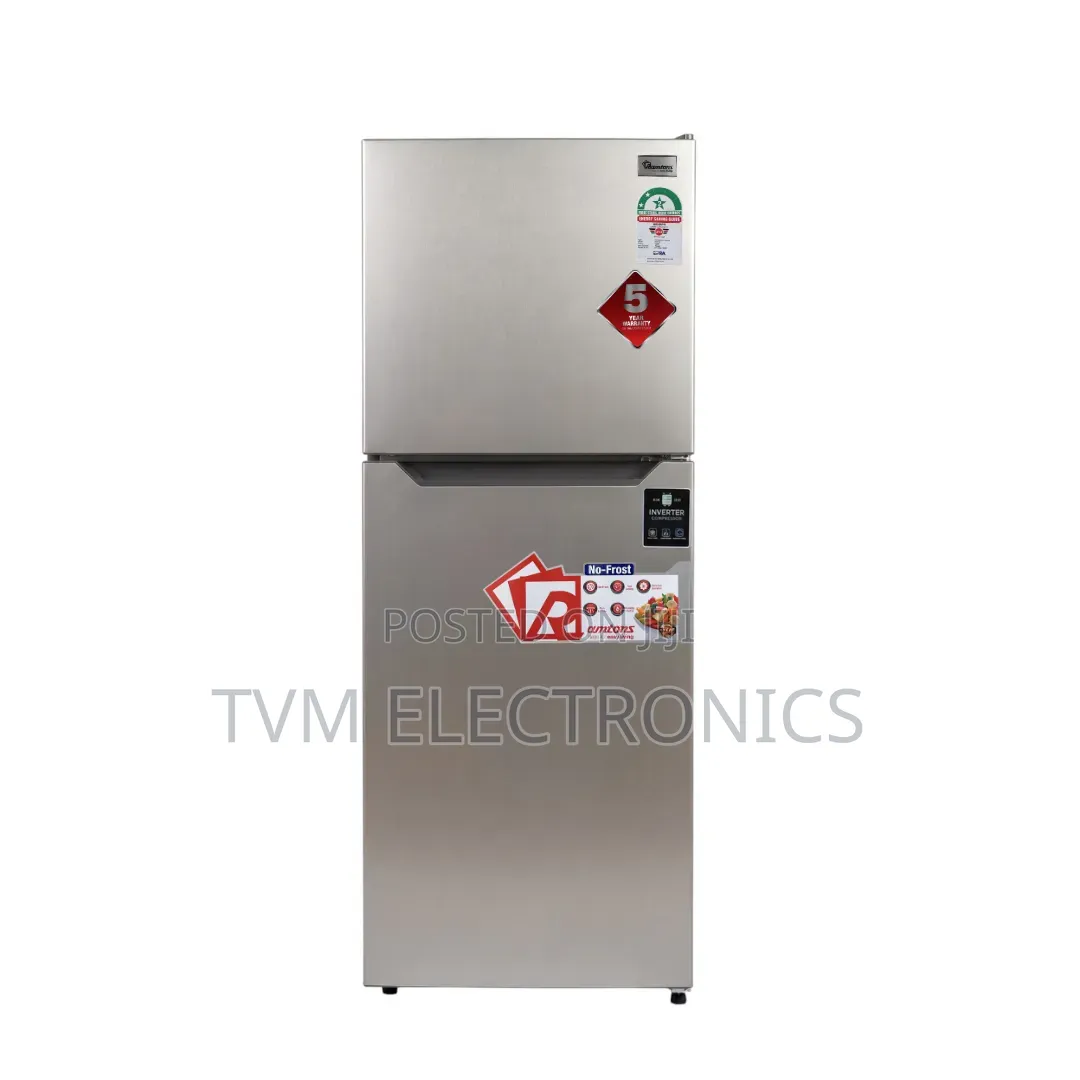 Ramtons 196 Litres Double Door No Frost Fridge, Silver- Rf/239