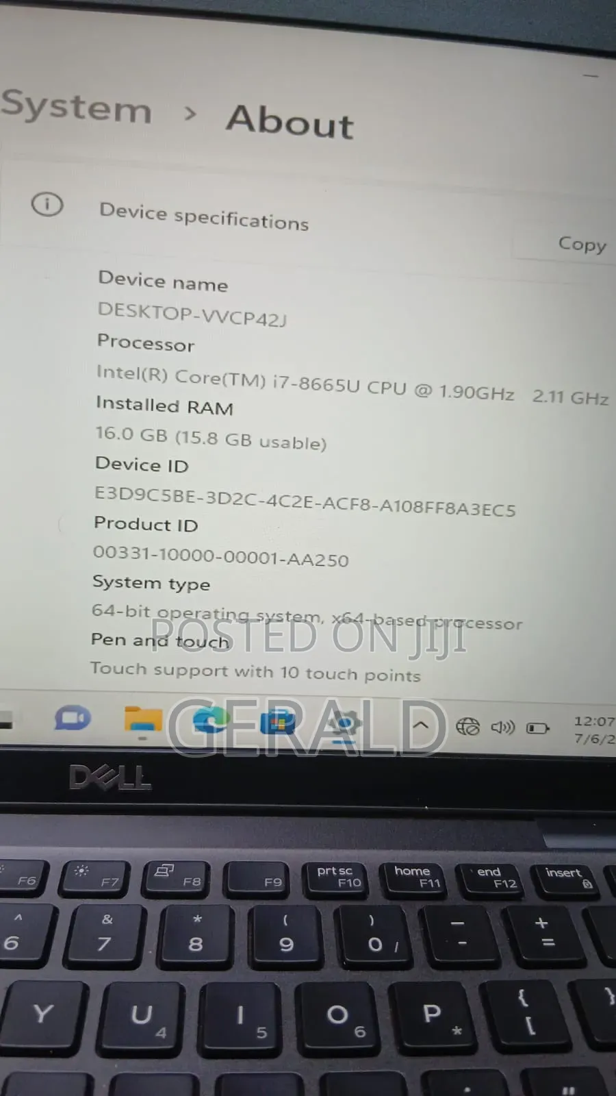 Laptop Dell Latitude 5400 16GB Intel Core i7 HDD 500GB