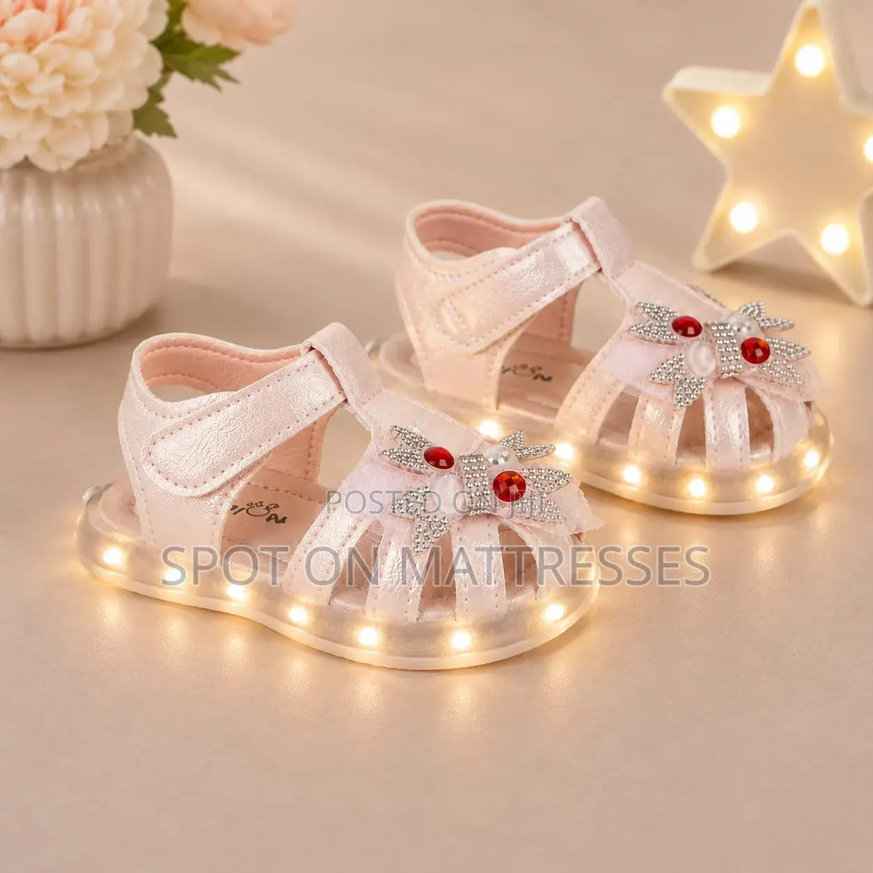 Girls' Led Open Sandals. Sizes 15-26. Delivery Available Nationwide.