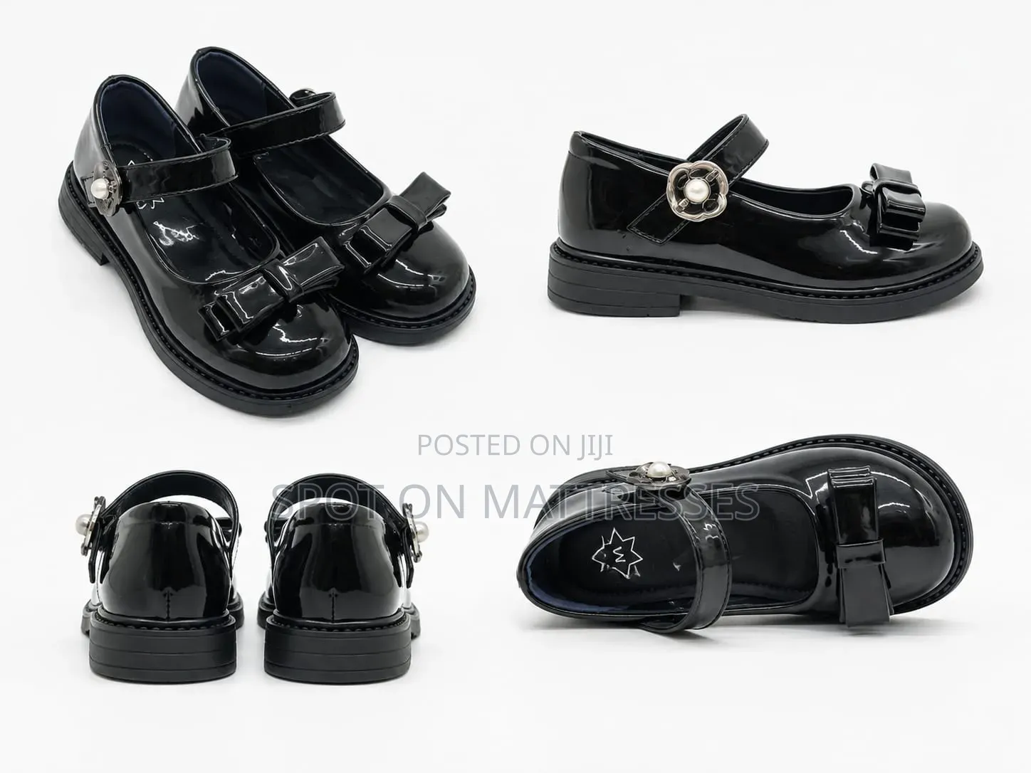 Girls' Wet Look Shoes. Sizes 26-36. Delivery Available Nationwide.