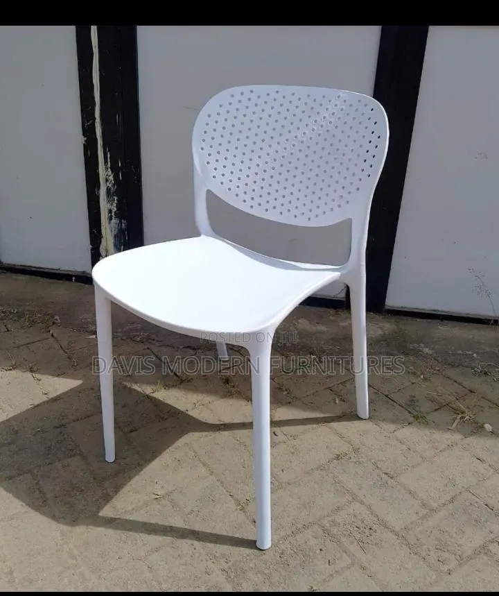 White Perforated Plastic Chairs