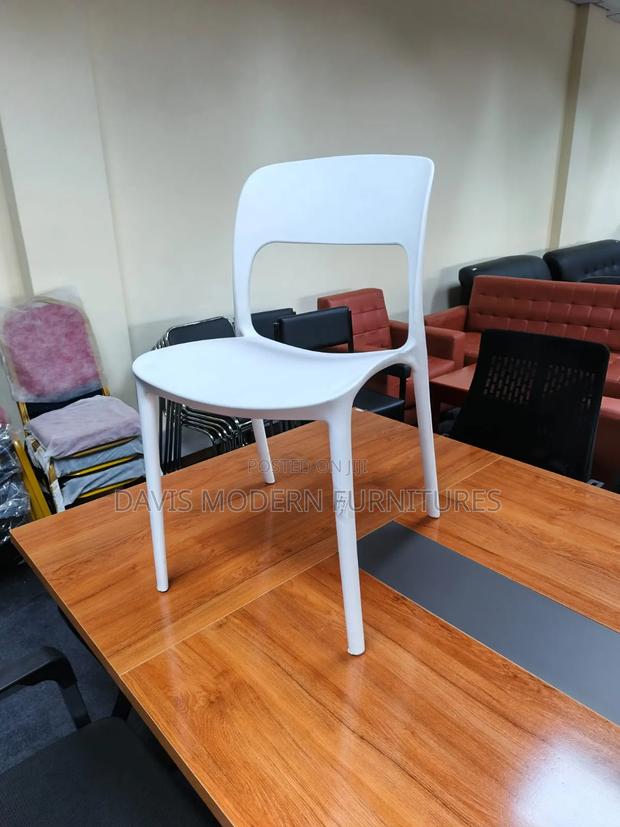 Modern White Molded Plastic Seat