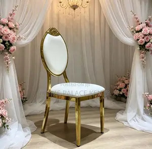 Banquet Chair: Leather Padded Event Chair With Top Ornament