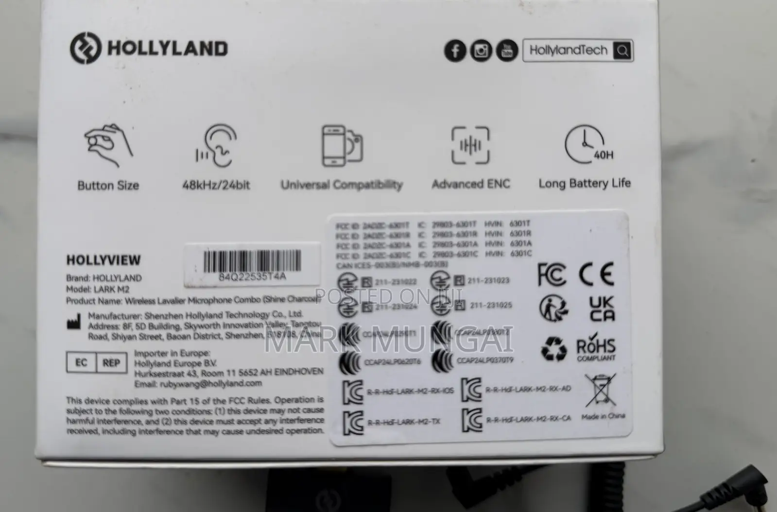 Hollyland Lark M2 Wireless Combo Microphone