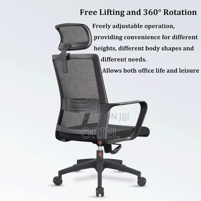 Office Chair : Adjustable Height Ergonomic Mesh Chair