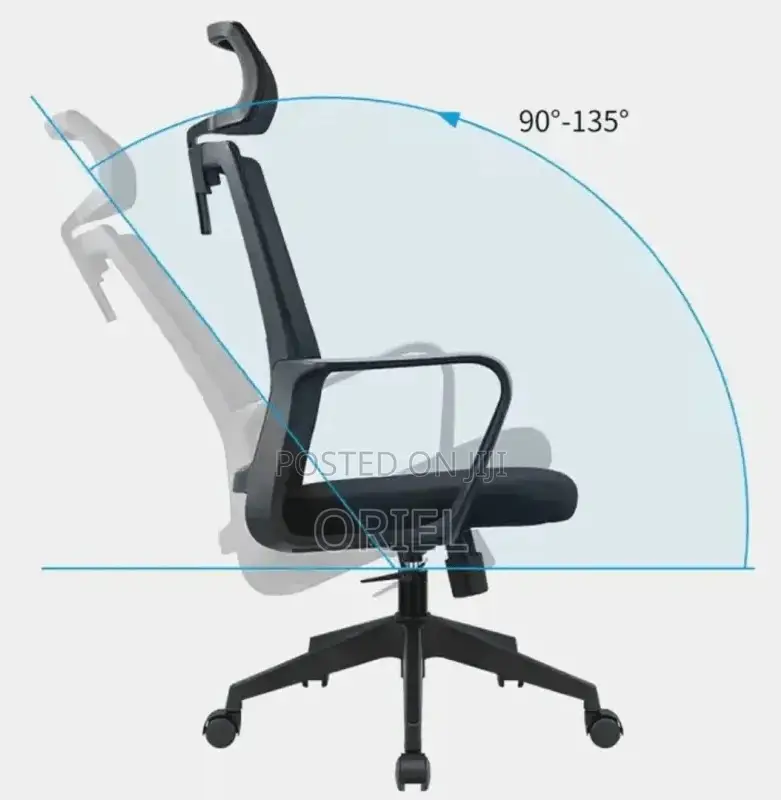 Office Chair : Adjustable Height Ergonomic Mesh Chair