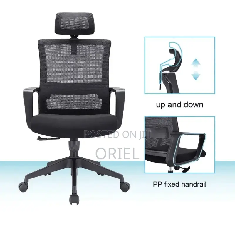 Office Chair : Adjustable Height Ergonomic Mesh Chair