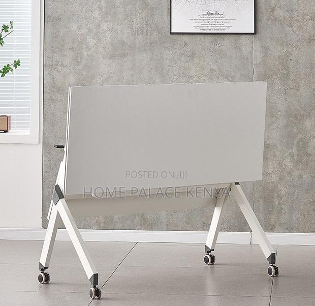 Study Table: White Top Flip Movable Home Office Table - thumbnail 6