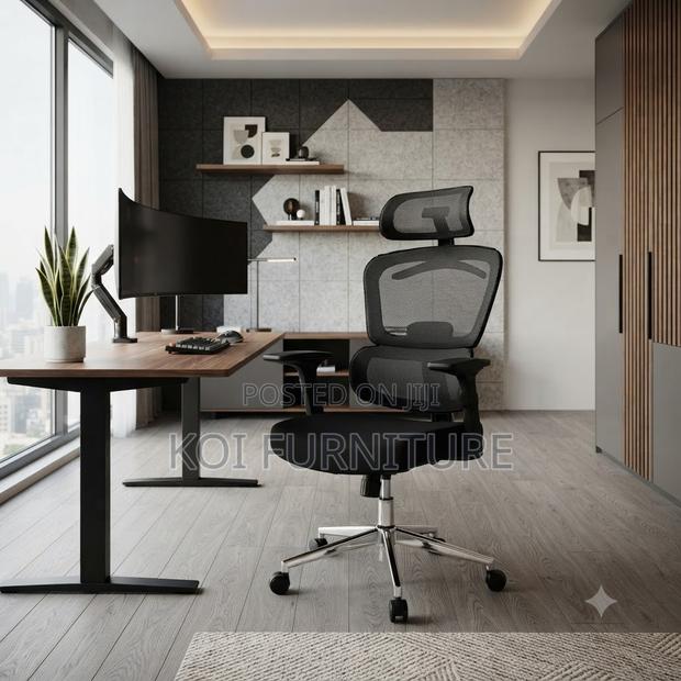 Office Chairs; Executive High Backrest Orthopedic Mesh Office Chairs - thumbnail 2