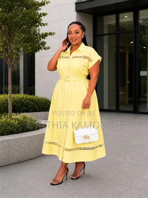Linen Material Maxi Dress