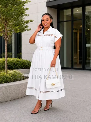 Linen Material Maxi Dress