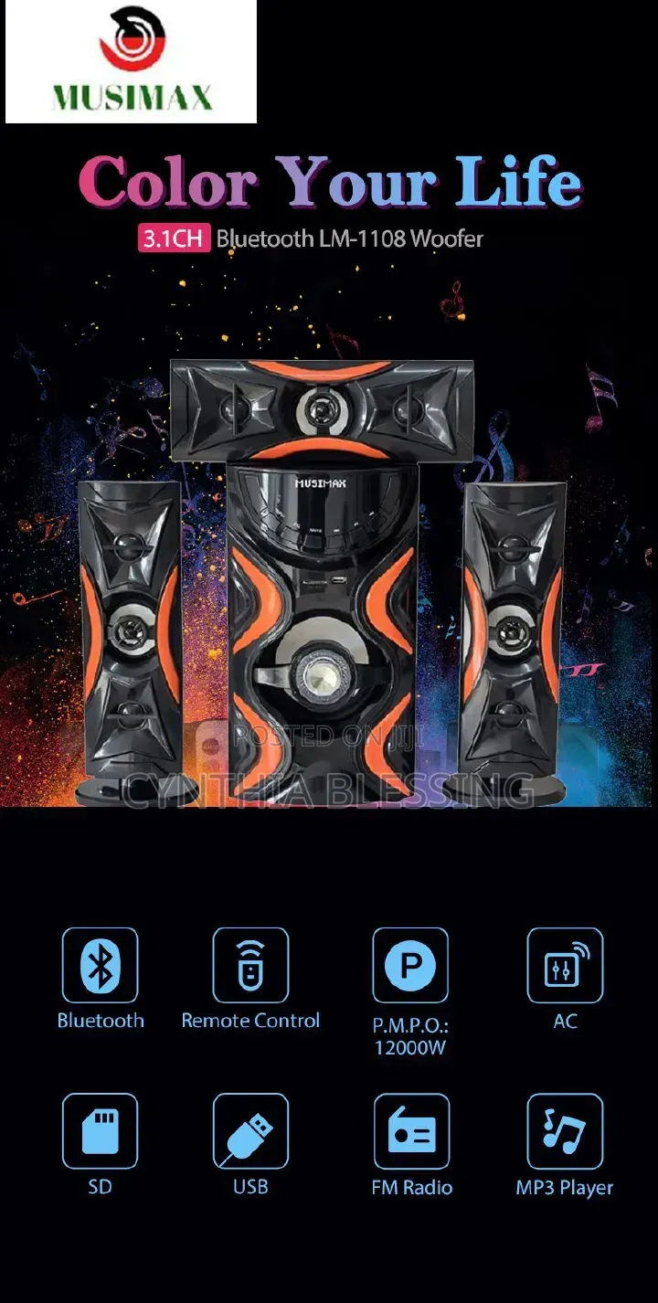 Ecomax 3.1ch Bluetooth Lm-1108 Woofer