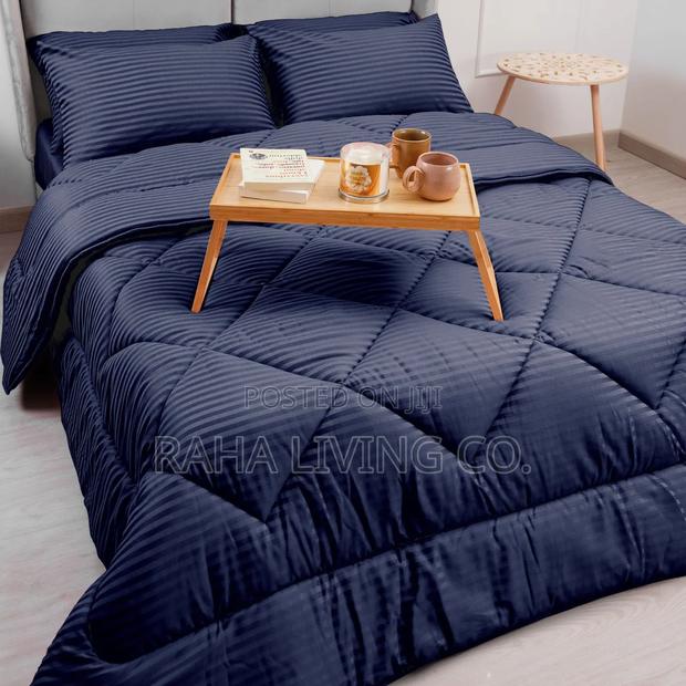 Striped Binded Cotton Duvet Set | 4 PCS | 3 Sizes