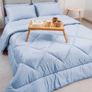Striped Binded Cotton Duvet Set | 4 PCS | 3 Sizes