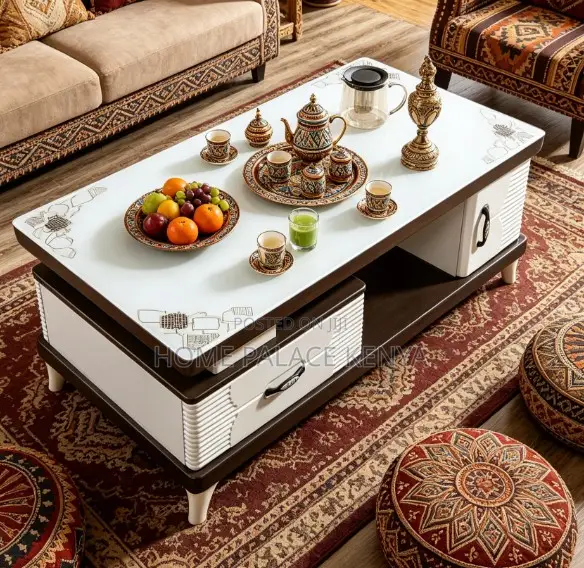 Coffee Table: High End Glossy Natural Marble Table
