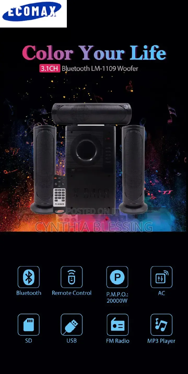 Ecomax 3.1ch Bluetooth Lm-1108 Woofer