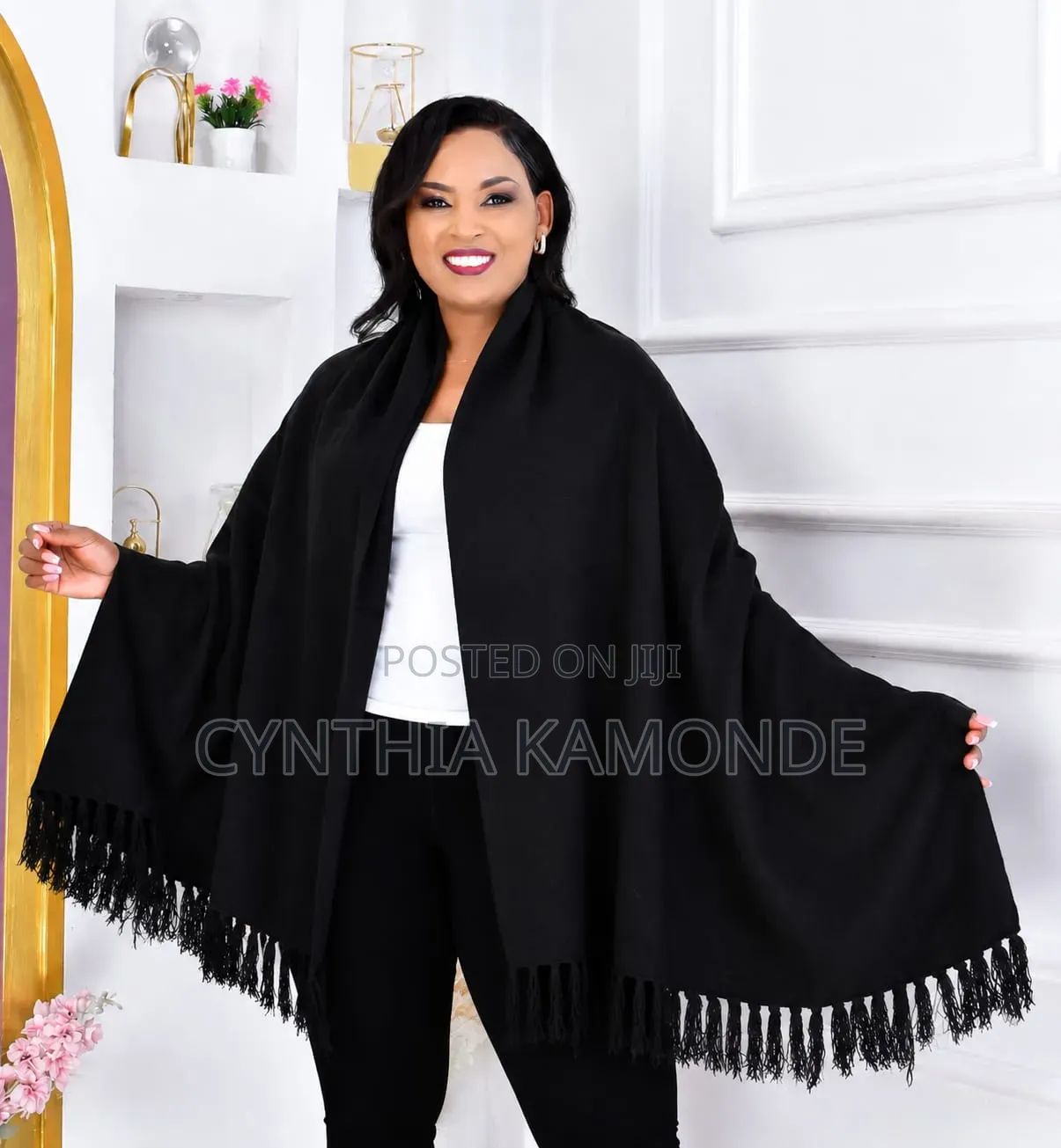 Plain Shawls With Fringes