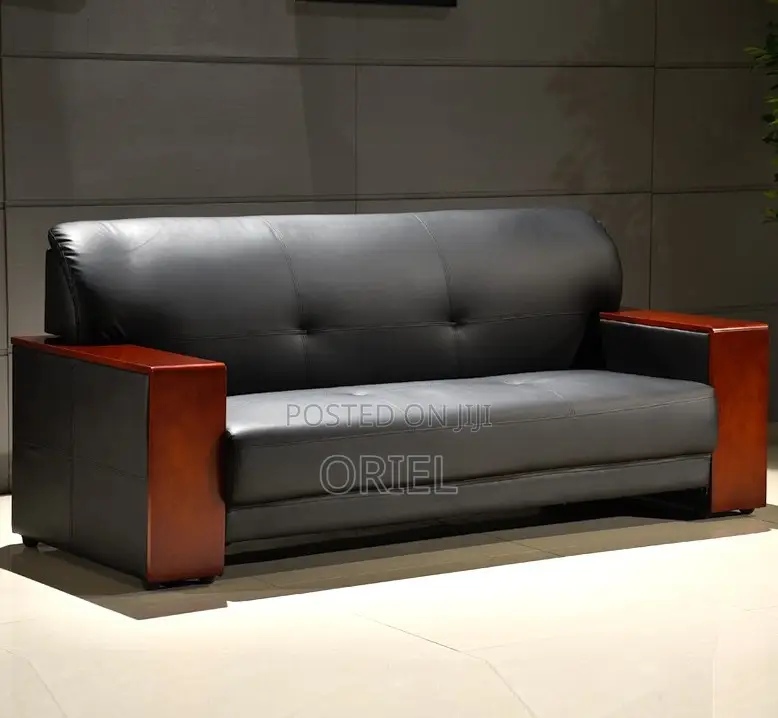 Office Sofa : Mahogany Frame 5-Seater Executive Office Sofa Set