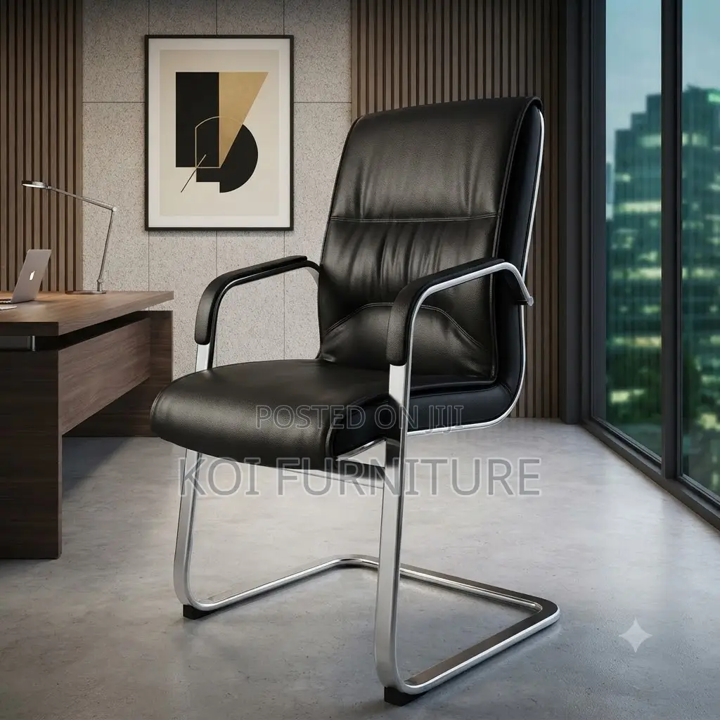 Office Chairs; Leather Visitors Heavy Up Office Chair