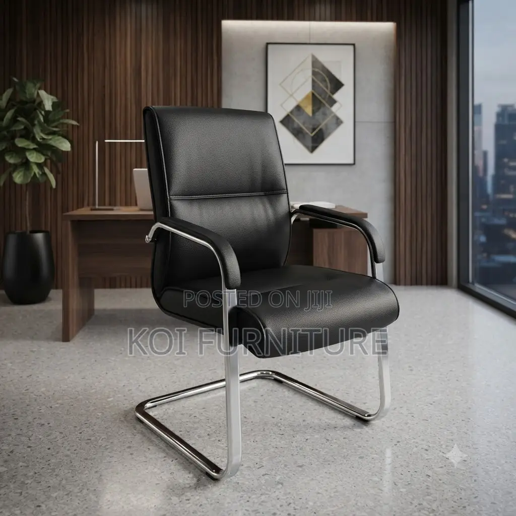 Office Chairs; Leather Visitors Heavy Up Office Chair