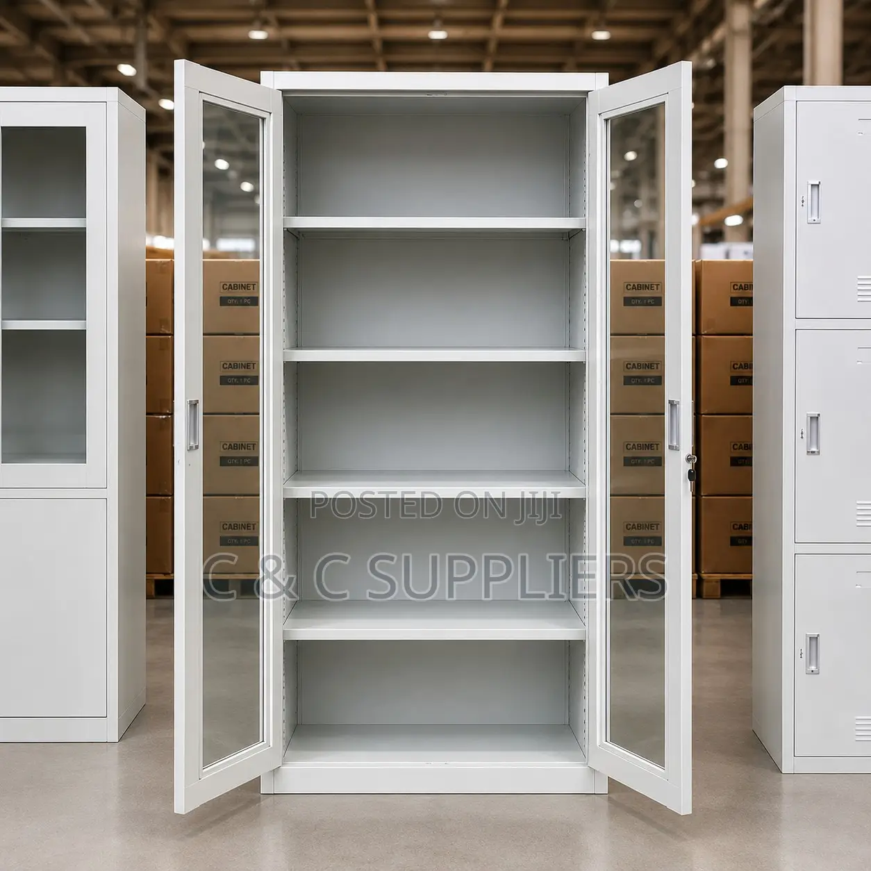 2-Door Full Glass Cabinet