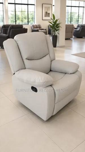 Cream Single Seater Recliner Sofa