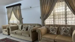 Sofa Set + Cutains