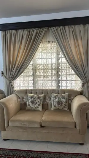 Sofa Set + Cutains