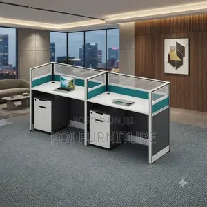 Office Workstation; Two Users MDF Office Straight Workstation