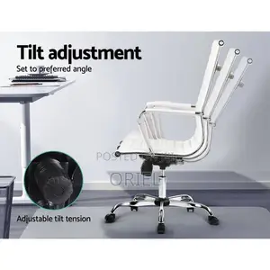 Office Chair : White High Back Leather Chair