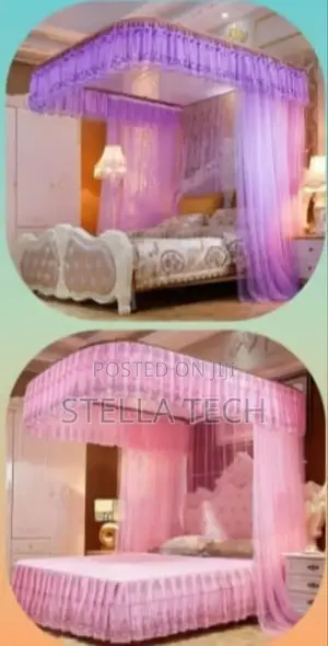 2 Stand Net Rail Mosquito Net
 Colour Pink, Purple, Cream