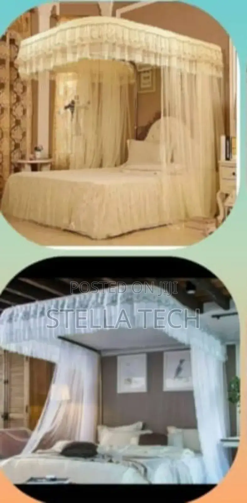 2 Stand Net Rail Mosquito Net
 Colour Pink, Purple, Cream