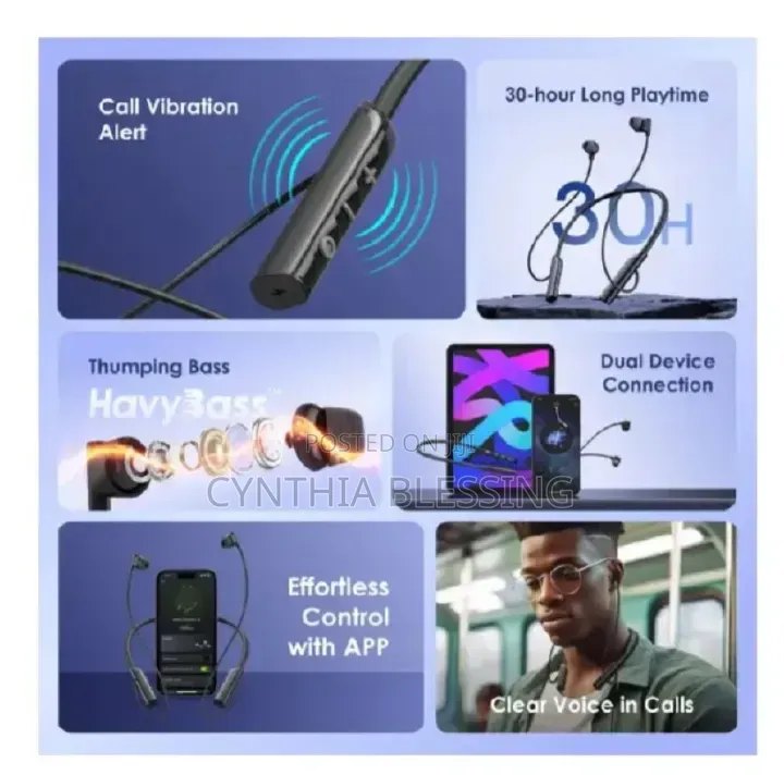 Oraimo Necklace Lite Call Vibration Wireless Headphones