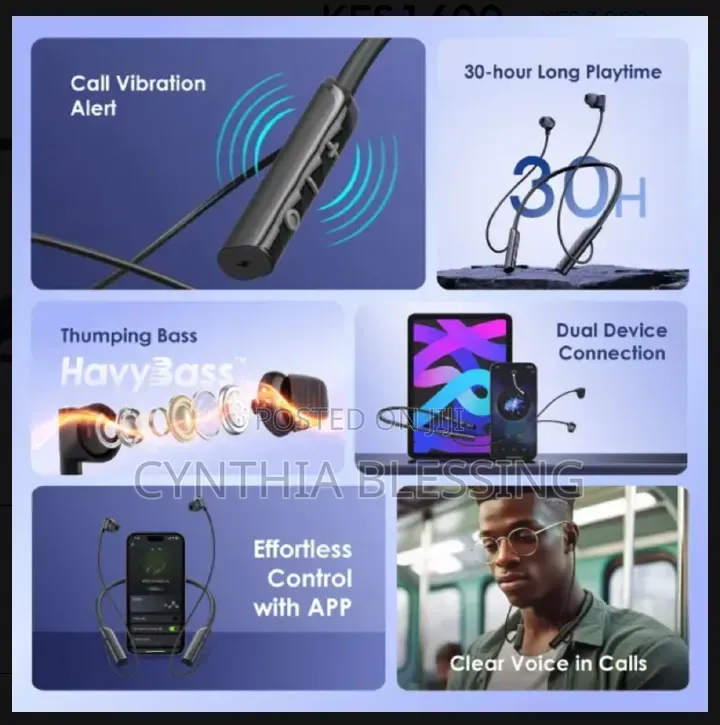 Oraimo Necklace Lite Call Vibration Wireless Headphones