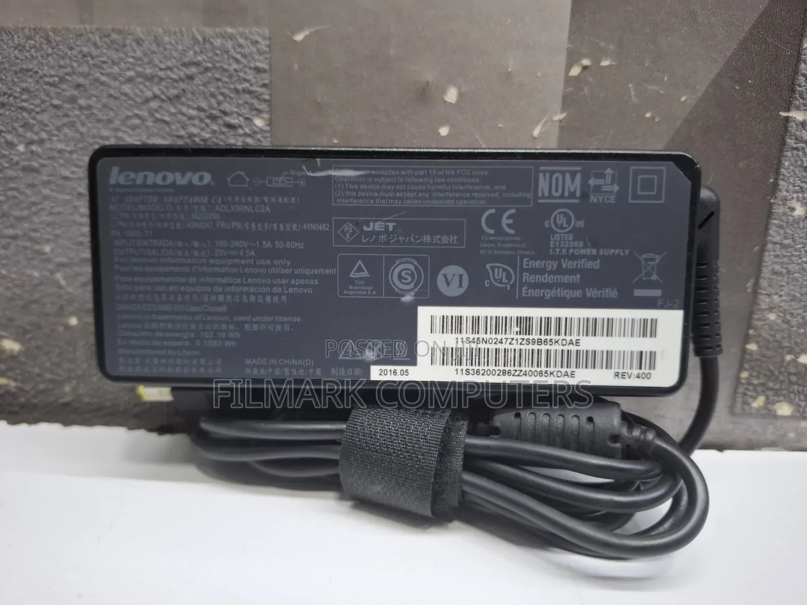 Ex Uk Lenovo 20v 4.5a 90w Genuine Ac Power Adapter Charger Usb-Pin
