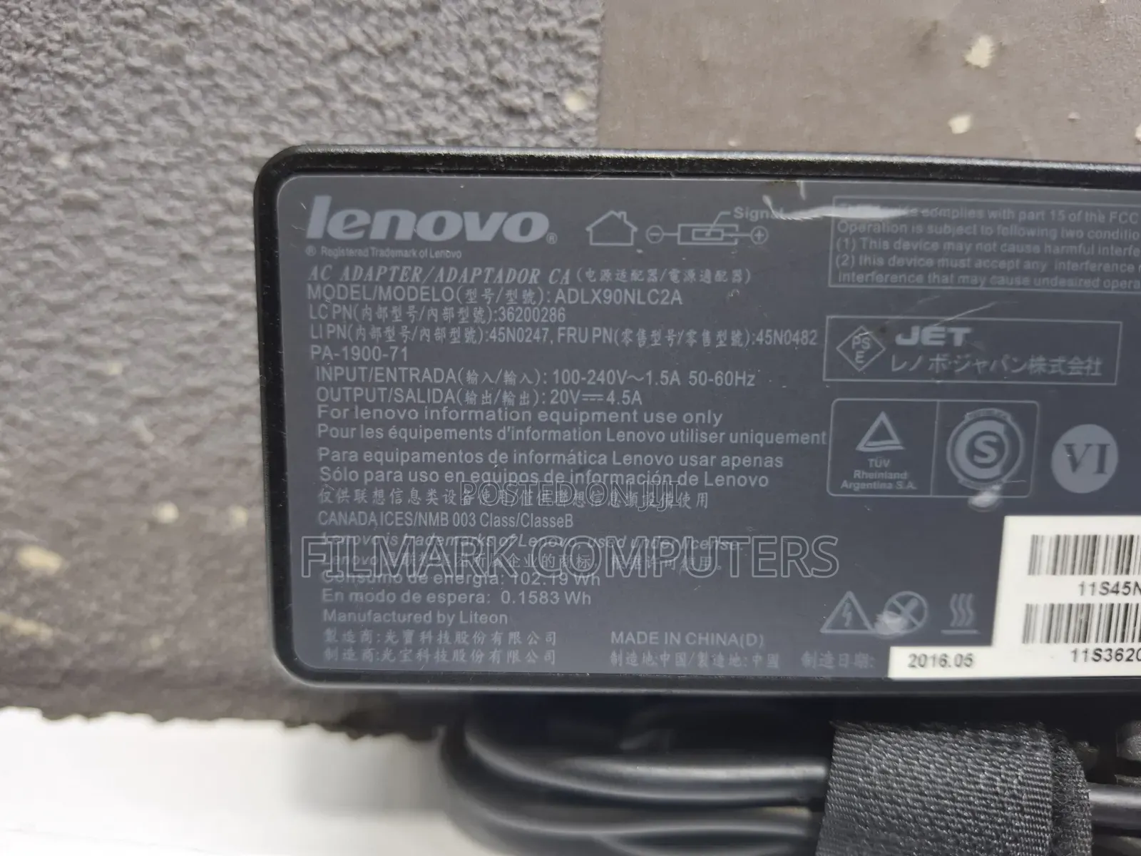 Ex Uk Lenovo 20v 4.5a 90w Genuine Ac Power Adapter Charger Usb-Pin