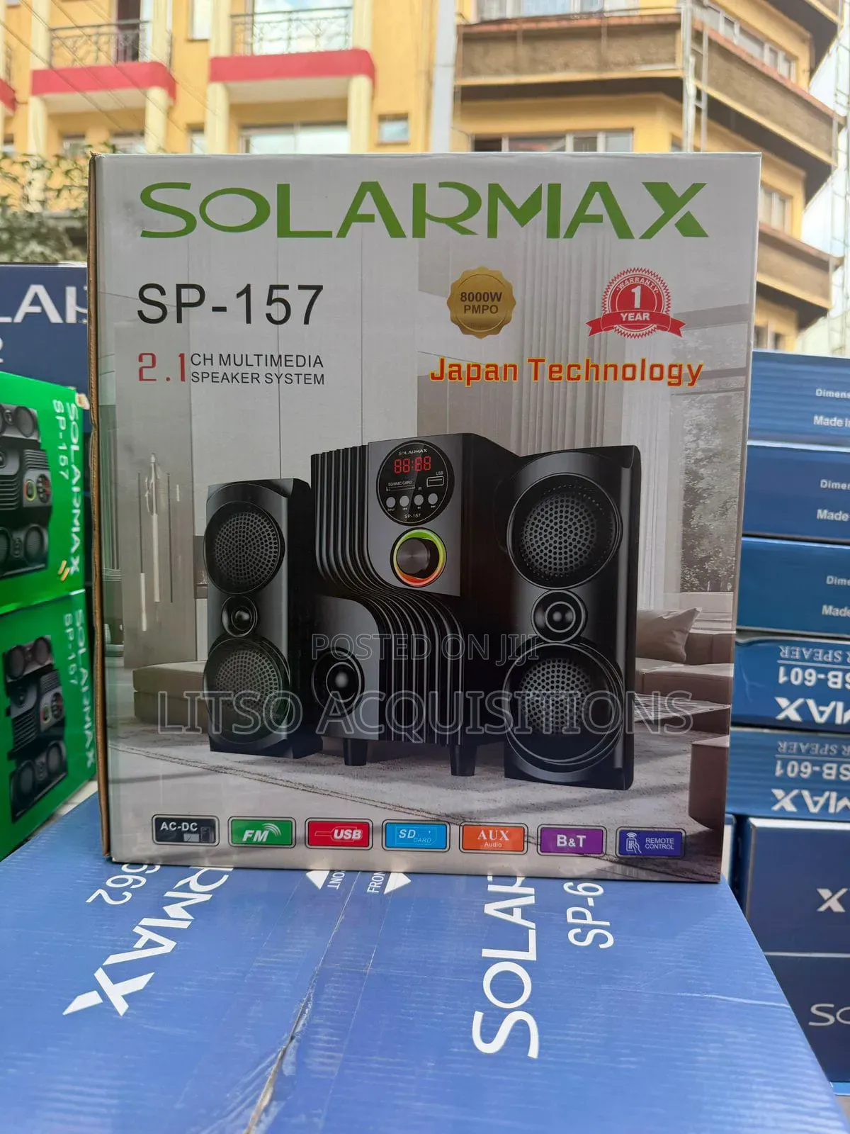 Solarmax 2.1ch Multimedia Bluetooth Speaker System – Usb/Fm/Sd Remote