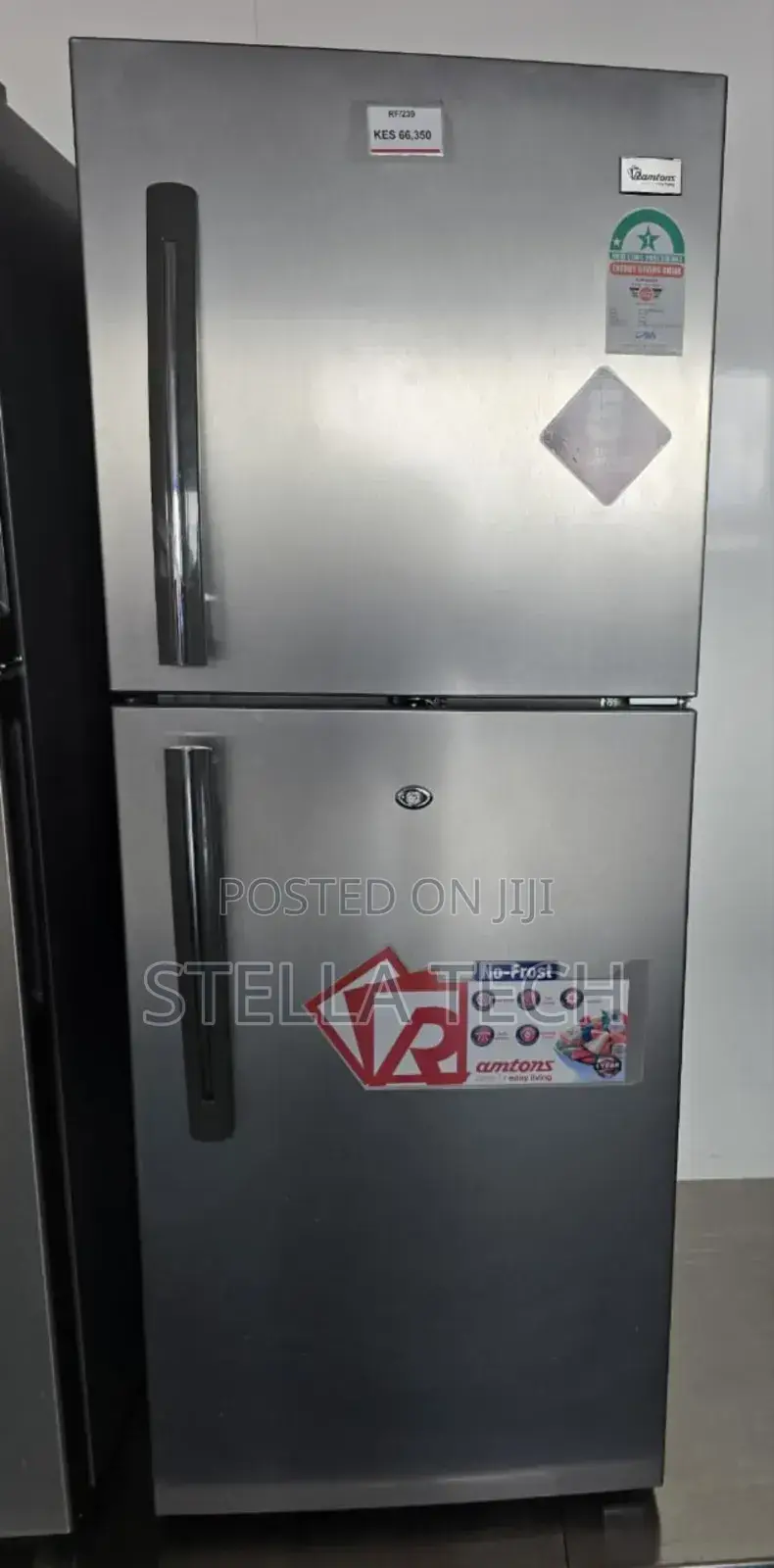 Ramtons Rf/239-196 Litres Double Door No Frost Fridge-Silver