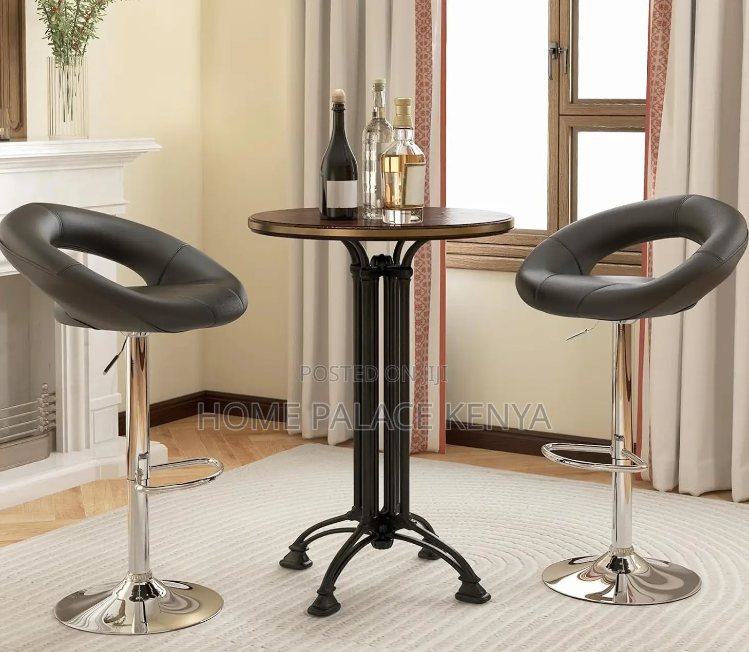 Bar Stool: Bespoke Artistic High Swivel Chair