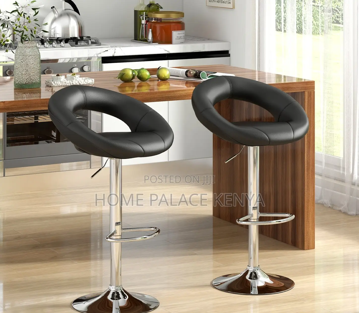 Bar Stool: Bespoke Artistic High Swivel Chair
