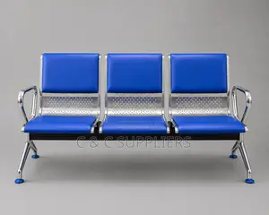 3-Seater Leather Padded Waiting Bench