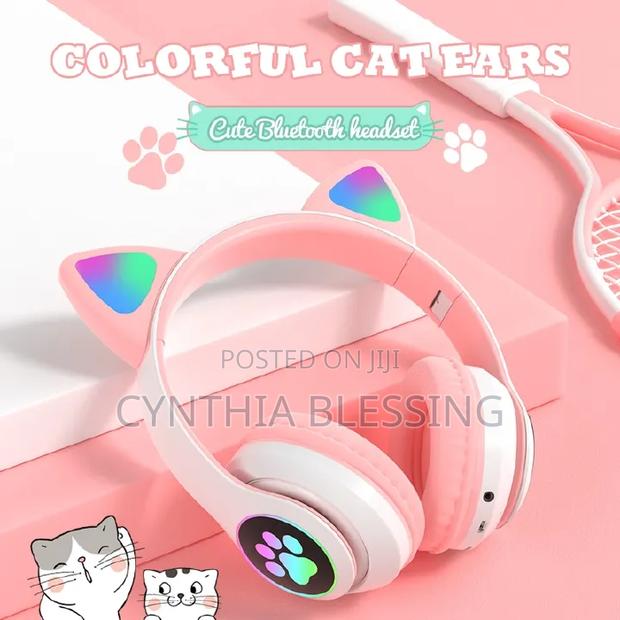Cat Ears Bluetooth Wireless Headphones With Mic - thumbnail 3